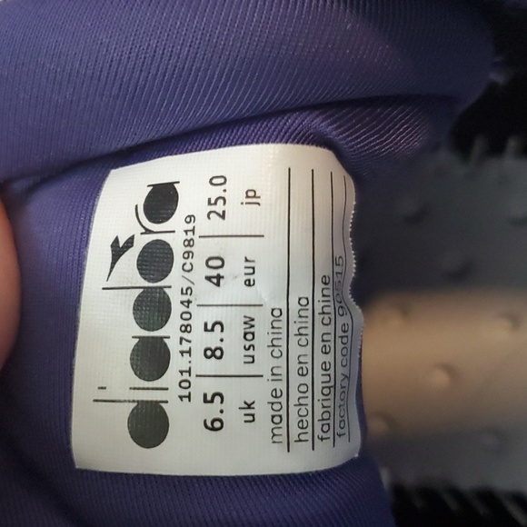 DIADORA BLUESHIELD MYTHOS VIGORE SNEAKERS. SIZE 8.5 WOMEN'S. "NO INSOLES".... - Picture 5 of 8